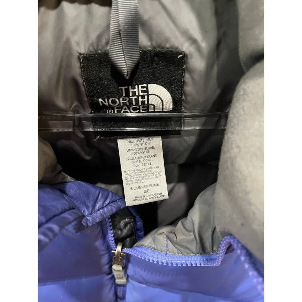 Women The North Face Nuptse 700 Down Puffer Winter Coat Size S Purple Vintage - Picture 5 of 16